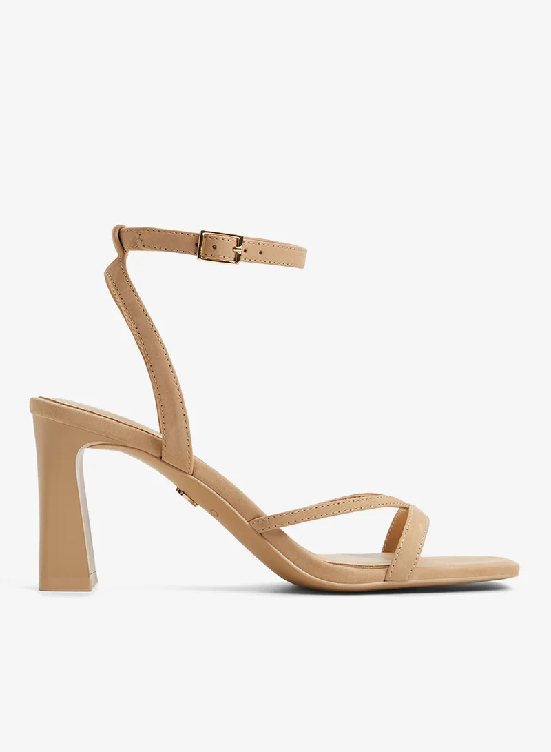 الدو صنادل بكعب عالٍ بحزام للكاحل